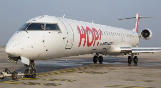 Avión Embraer de HOP!, filial del Grupo Air France