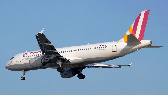 Airbus A320 de Germanwings, al llegar al aeropuerto de Barcelona el pasado 12 de marzo / Adolfo Malet