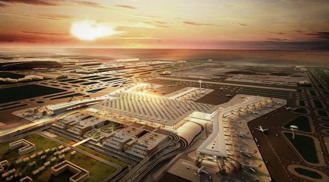 Imagen virtual del Aeropuerto de Estambul, en fase de construcción